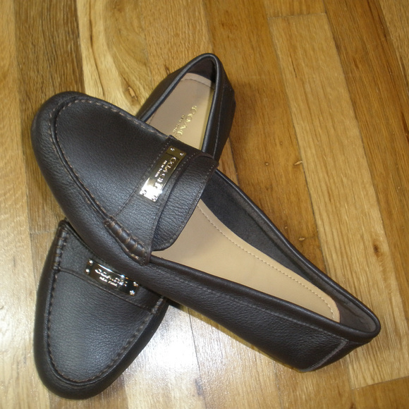 Coach Shoes - NWOB Coach Fredrica Dark Brown Loafers-Size 10B